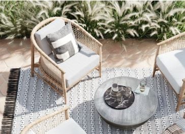 Cojín exterior para asiento sillón semicircular