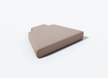 Cojín silla trapecio con 2 encajes