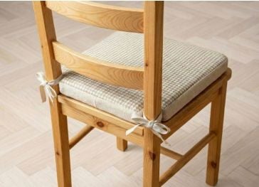 Cojín silla cuadrado con encajes