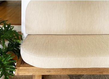 Cojín respaldo banco semicircular recto