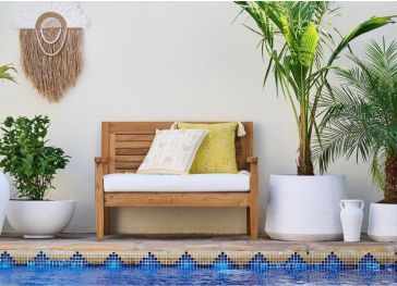 Cojín exterior asiento banco rectangular 