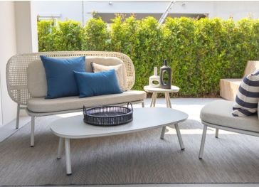 Cojín exterior respaldo banco semicircular recto 