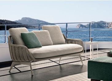 Cojín exterior asiento semicircular recto