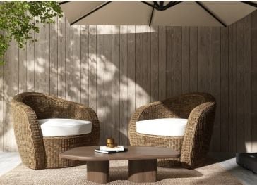 Cojín exterior para asiento sillón redondo