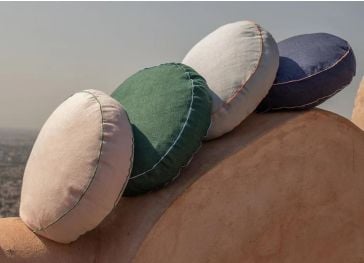 Cojín exterior redondo a medida