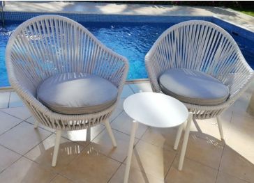 Cojín exterior silla redondo