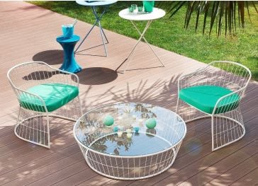 Cojín exterior silla semicircular