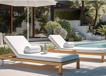 Cojín para tumbona plegable dos cuerpos