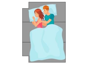 Colchón plegable corte lateral izquierdo superior e inferior