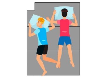 Colchón plegable corte superior izquierdo