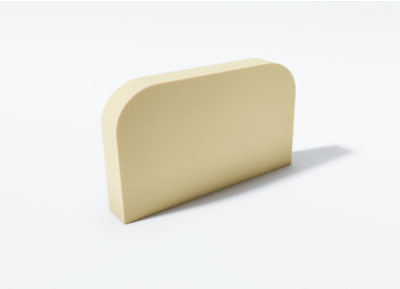 Espuma semicircular recto vertical