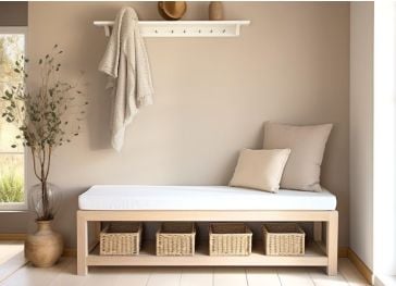 Coj&iacute;n asiento banco rectangular