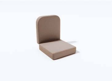 Cojín exterior banco plegable semicircular recto 