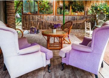 Cojín exterior para asiento sillón con encaje doble