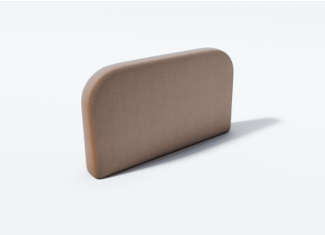 Cojín respaldo semicircular recto