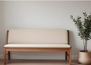 Cojín exterior banco plegable semicircular recto 