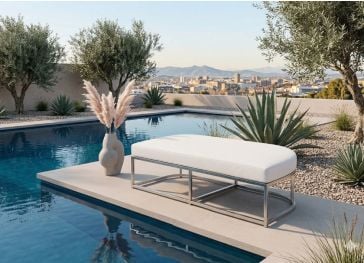 Cojín asiento banco semicircular recto