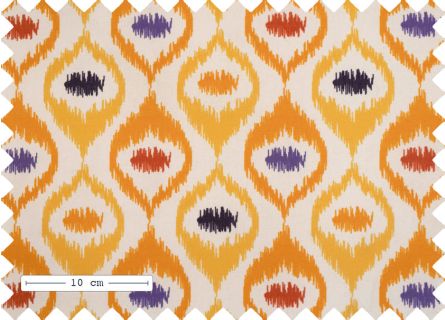 Loneta Estampada Balear Lengua Mostaza