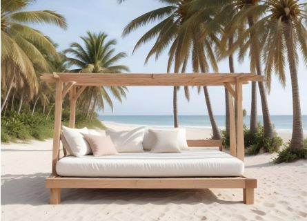 Cama balinesa cuadrangular