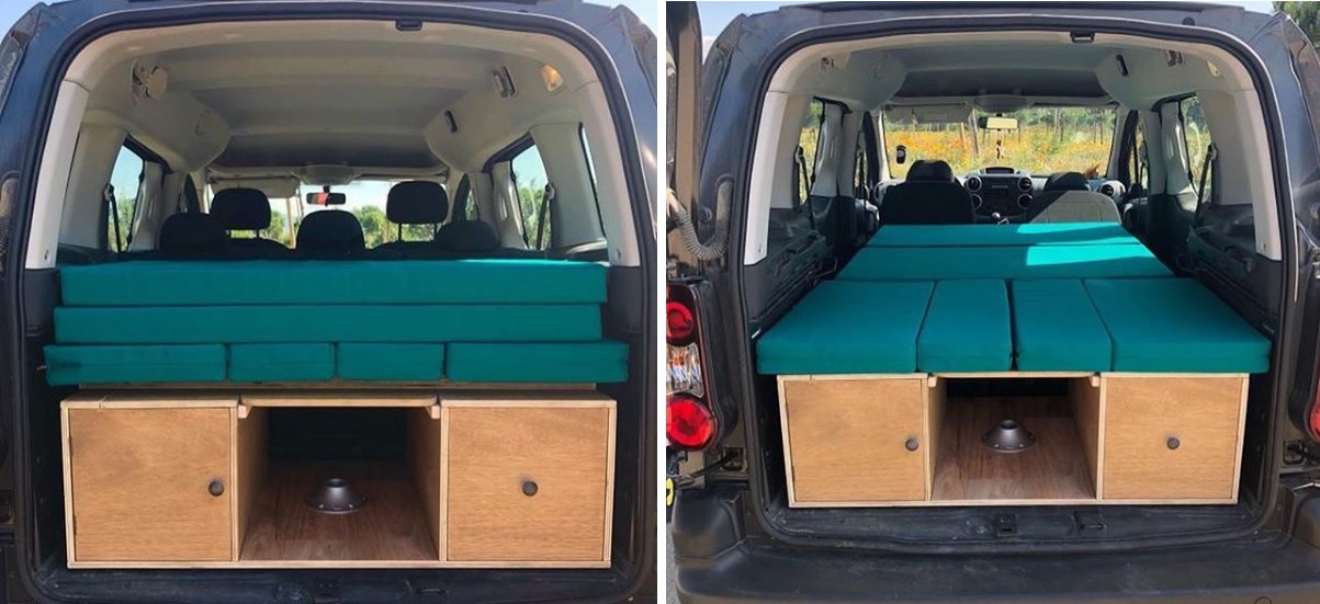 colchoneta plegable camping furgoneta camper