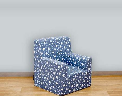 sillón de espuma para niños de estrellas