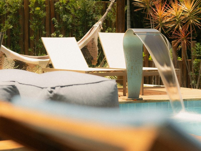 terraza con piscina